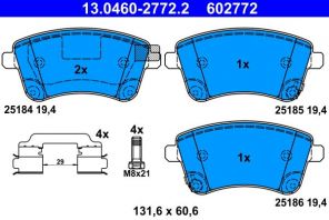 ATE 13.0460-2772.2 - Brzdové platničky -