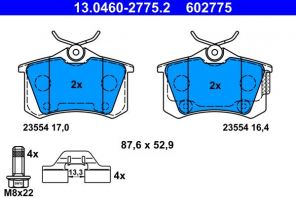 ATE 13.0460-2775.2 - Brzdové platničky -
