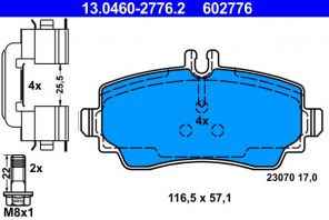 ATE 13.0460-2776.2 - Brzdové platničky -