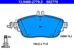 ATE 13.0460-2779.2 - Brzdové platničky -