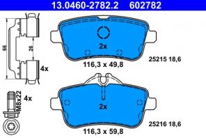 ATE 13.0460-2782.2 - Brzdové platničky -