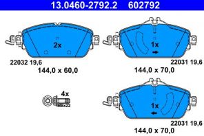 ATE 13.0460-2792.2 - Brzdové platničky -