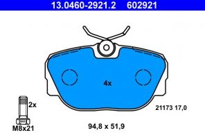 ATE 13.0460-2921.2 - Brzdové platničky -
