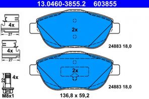 ATE 13.0460-3855.2 - Brzdové platničky -