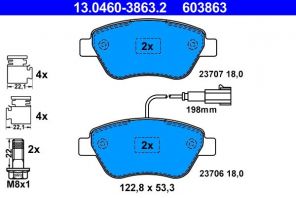 ATE 13.0460-3863.2 - Brzdové platničky -