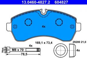 ATE 13.0460-4827.2 - Brzdové platničky -