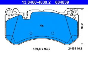ATE 13.0460-4839.2 - Brzdové platničky -