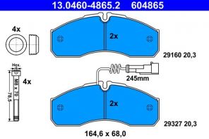 ATE 13.0460-4865.2 - Brzdové platničky -