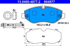 ATE 13.0460-4877.2 - Brzdové platničky -