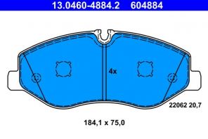 ATE 13.0460-4884.2 - Brzdové platničky -