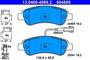 ATE 13.0460-4889.2 - Brzdové platničky -