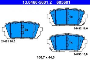ATE 13.0460-5601.2 - Brzdové platničky -