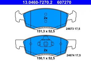 ATE 13.0460-7270.2 - Brzdové platničky -