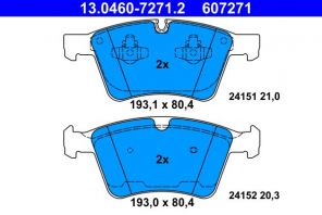 ATE 13.0460-7271.2 - Brzdové platničky -