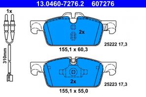 ATE 13.0460-7276.2 - Brzdové platničky -