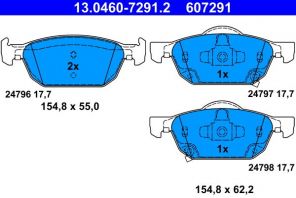 ATE 13.0460-7291.2 - Brzdové platničky -