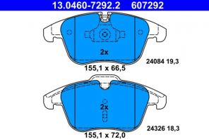 ATE 13.0460-7292.2 - Brzdové platničky -