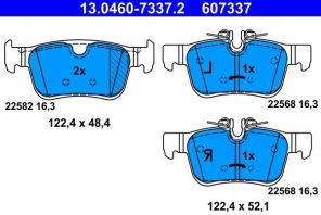 ATE 13.0460-7337.2 - Brzdové platničky -
