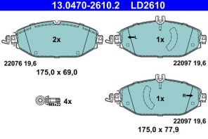 ATE 13.0470-2610.2 - Brzdové platničky -