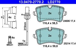 ATE 13.0470-2770.2 - Brzdové platničky -