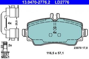 ATE 13.0470-2776.2 - Brzdové platničky -
