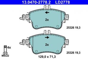 ATE 13.0470-2778.2 - Brzdové platničky -