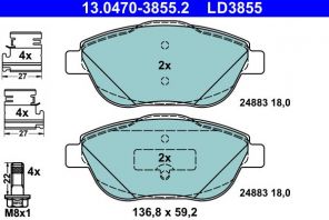 ATE 13.0470-3855.2 - Brzdové platničky -