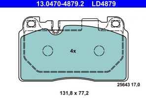 ATE 13.0470-4879.2 - Brzdové platničky -