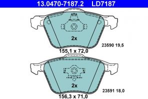 ATE 13.0470-7187.2 - Brzdové platničky -