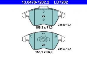ATE 13.0470-7202.2 - Brzdové platničky -