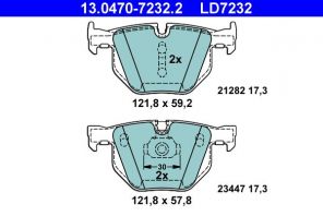 ATE 13.0470-7232.2 - Brzdové platničky -