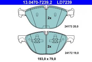 ATE 13.0470-7239.2 - Brzdové platničky -