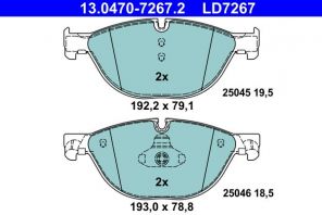 ATE 13.0470-7267.2 - Brzdové platničky -