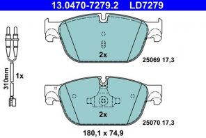 ATE 13.0470-7279.2 - Brzdové platničky -