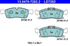 ATE 13.0470-7282.2 - Brzdové platničky -