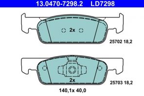 ATE 13.0470-7298.2 - Brzdové platničky -
