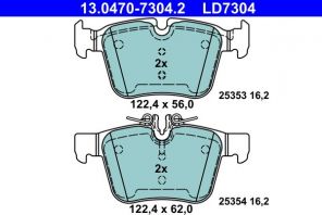 ATE 13.0470-7304.2 - Brzdové platničky -
