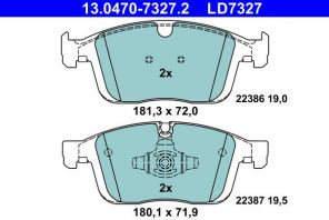 ATE 13.0470-7327.2 - Brzdové platničky -