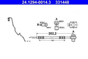 ATE 24.1294-0014.3 - Brzdová hadica -
