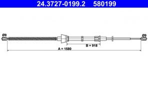 ATE 24.3727-0199.2 - Brzdové lano -