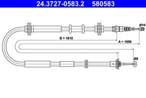ATE 24.3727-0583.2 - Brzdové lano -