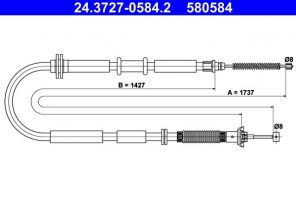 ATE 24.3727-0584.2 - Brzdové lano -