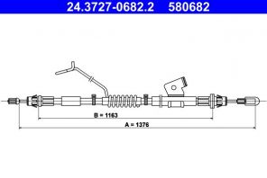 ATE 24.3727-0682.2 - Brzdové lano -