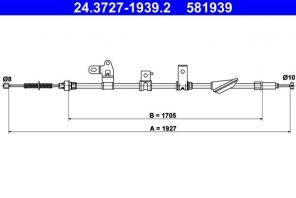 ATE 24.3727-1939.2 - Brzdové lano -