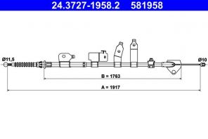 ATE 24.3727-1958.2 - Brzdové lano -