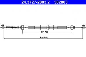 ATE 24.3727-2803.2 - Brzdové lano -