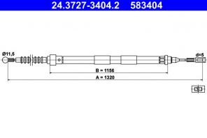 ATE 24.3727-3404.2 - Brzdové lano -