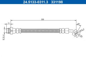 ATE 24.5133-0311.3 - Brzdová hadica -
