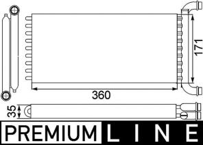 Mahle AH 166 000P - Výmenník tepla vnútorného kúrenia
