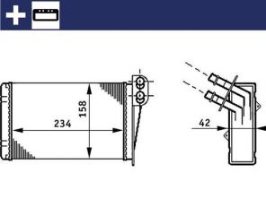 Mahle AH 73 000S - Výmenník tepla vnútorného kúrenia